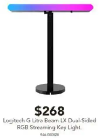 Harvey Norman Logitech G Litra Beam LX Dual-Sided RGB Streaming Key Light offer