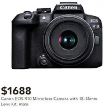 Harvey Norman Canon EOS R10 Mirrorless Camera with 18-45mm Lens Kit offer