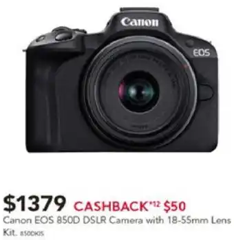Harvey Norman Canon EOS 850D DSLR Camera with 18-55mm Lens Kit offer
