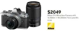 Harvey Norman Nikon Z fc Mirrorless Camera with 16-50mm + 50-250mm Twin Lens Kit offer