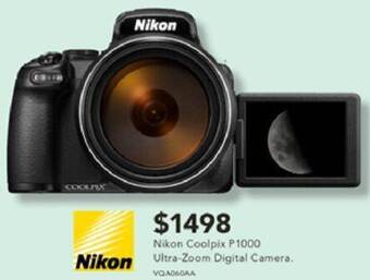 Harvey Norman Nikon Coolpix P1000 Ultra-Zoom Digital Camera offer