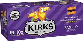 IGA Kirks 10x375ml selected varieties offer