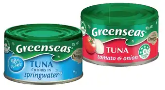 IGA Greenseas tuna 95g selected varieties offer