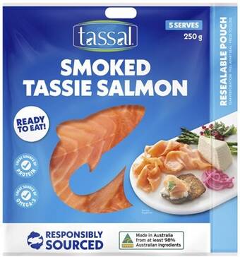 Coles Tassal smoked salmon 250g offer