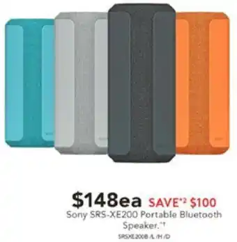 Harvey Norman Sony SRS-XE200 Portable Bluetooth Speaker offer