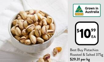 Foodworks Best Buy Pistachios Roasted & Salted 375g offer
