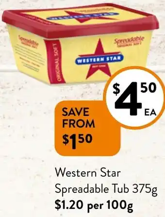 Western Star Spreadable Tub 375g