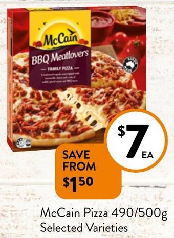 Foodworks McCain Pizza 490/500g offer