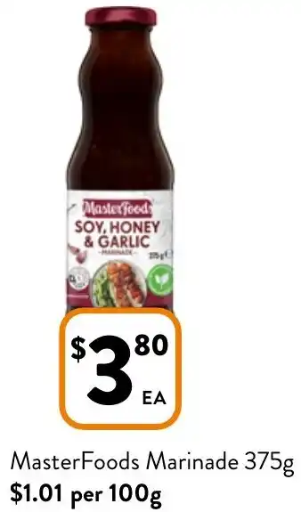 Foodworks MasterFoods Marinade 375g offer