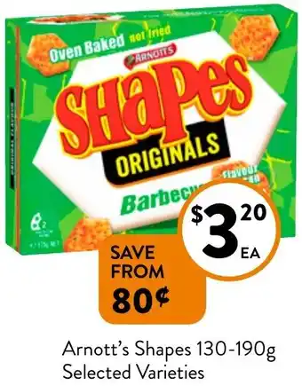 Arnott's Shapes 130-190g