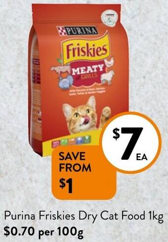 Foodworks Purina Friskies Dry Cat Food 1kg offer