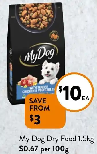 Foodworks My Dog Dry Food 1.5kg offer