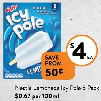 Foodworks Nestlé Lemonade Icy Pole 8 Pack offer