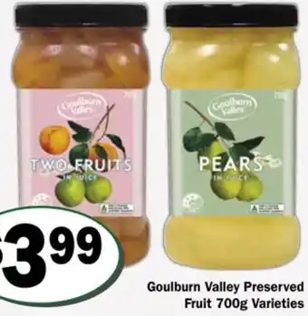 Goulburn Valley Preserved Fruit 700g