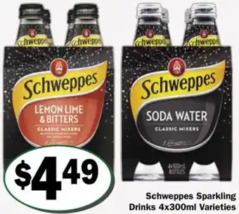 Schweppes Sparkling Drinks 4x300ml