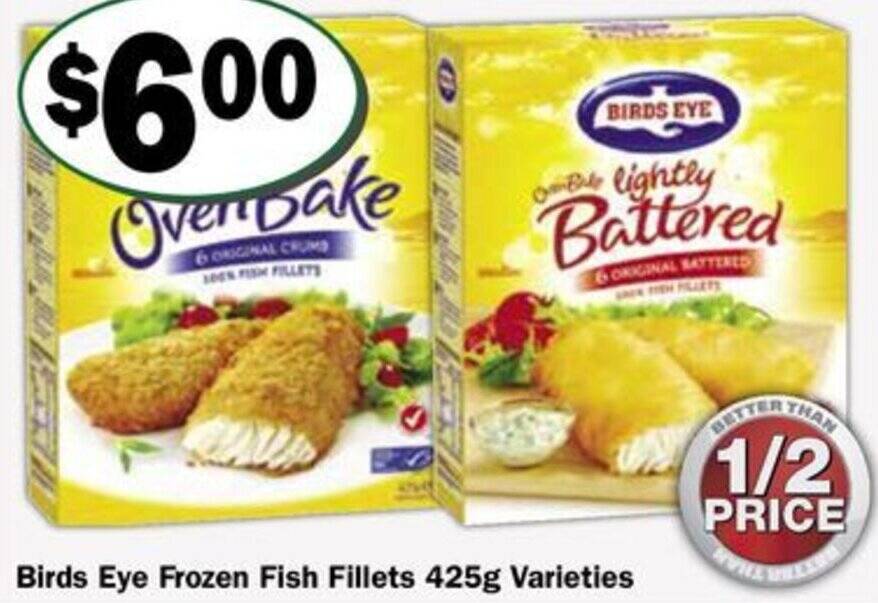 Birds Eye Frozen Fish Fillets 425g offer at Friendly Grocer