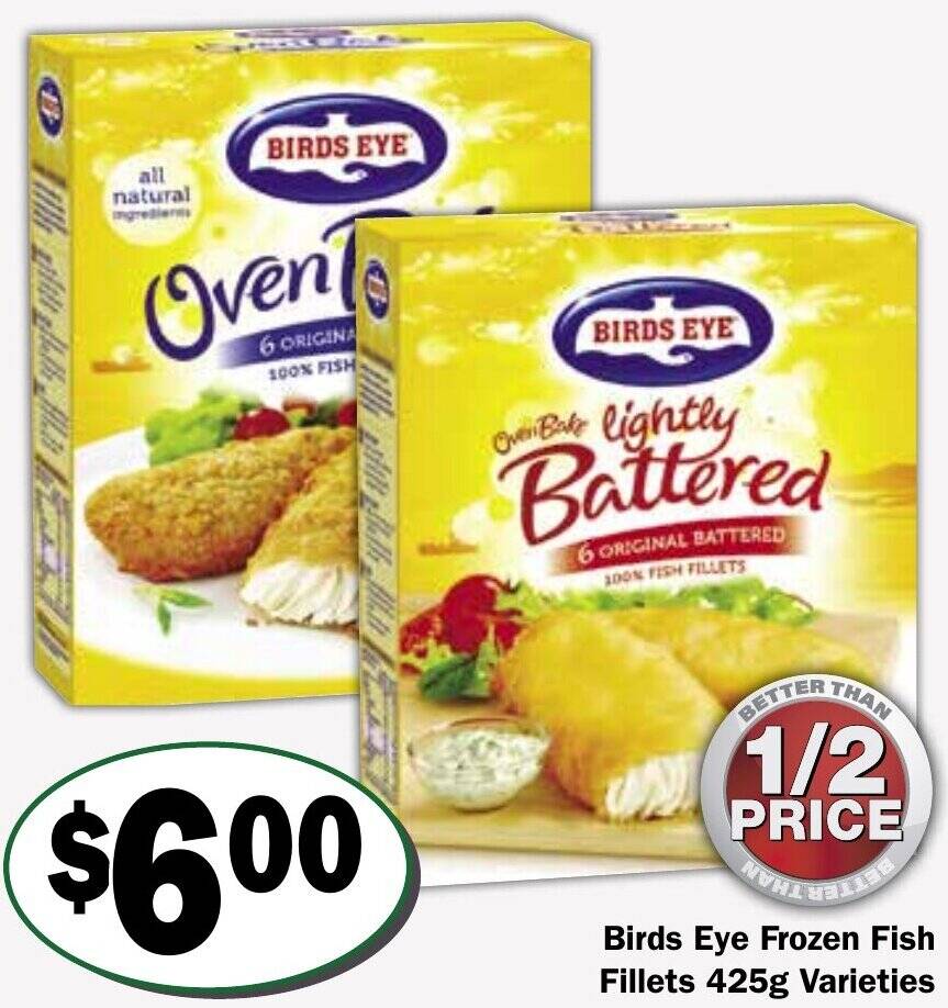 Birds Eye Frozen Fish Fillets 425g offer at Friendly Grocer
