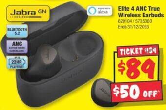JB Hi-Fi Elite 4 ANC True Wireless Earbuds offer