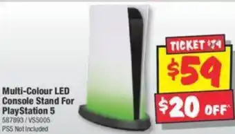 JB Hi-Fi Multi-Colour LED Console Stand For PlayStation 5 offer