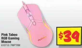 JB Hi-Fi Pink Taboo RGB Gaming Mouse offer