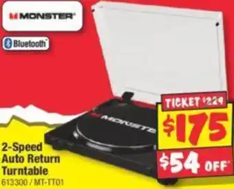 2-Speed Auto Return Turntable