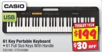 JB Hi-Fi 61 Key Portable Keyboard offer