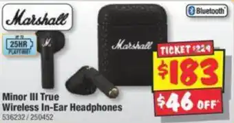 JB Hi-Fi Minor III True Wireless In-Ear Headphones offer