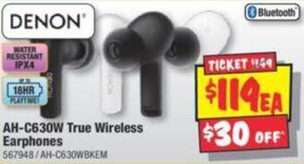 JB Hi-Fi AH-C630W True Wireless Earphones offer
