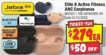 Elite 8 Active Fitness ANC Earphones