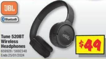 JB Hi-Fi Tune 520BT Wireless Headphones offer