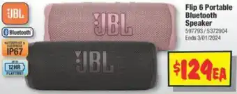 JB Hi-Fi Flip 6 Portable Bluetooth Speaker offer