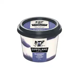 Woolworths Gippsland dairy twist yogurt 700g – from the fridge offer