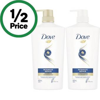 Woolworths Dove shampoo or conditioner 820ml offer
