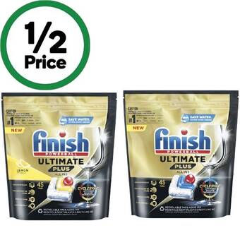 Woolworths Finish ultimate plus dishwasher tablets pk 45 offer