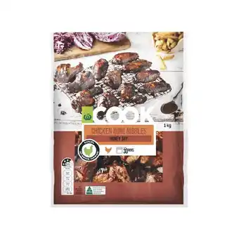 Woolworths Woolworths cook chicken wing nibbles honey soy 1 kg with rspca approved chicken – from the meat dept offer