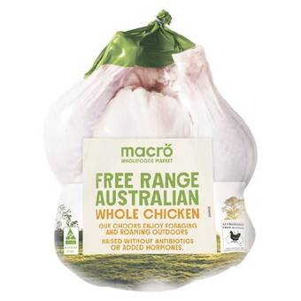 Woolworths Macro free range australian fresh whole plain chicken offer