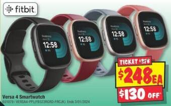 JB Hi-Fi Versa 4 Smartwatch offer