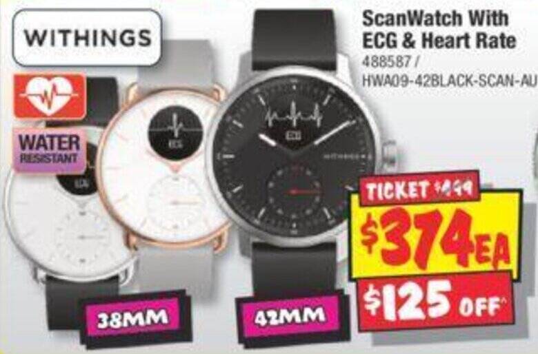 ScanWatch With ECG & Heart Rate offer at JB HiFi