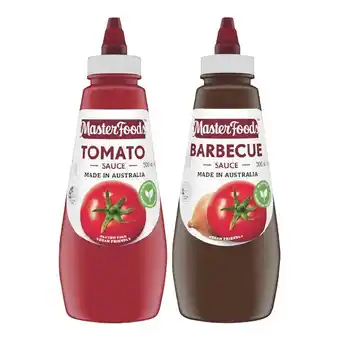 Woolworths Masterfoods tomato or barbecue sauce 475-500ml offer