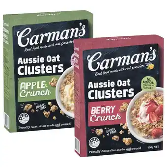 Woolworths Carman’s clusters 450g offer