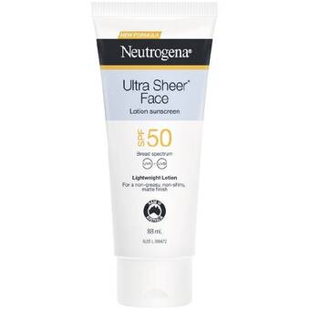 Woolworths Neutrogena ultra sheer face lotion sunscreen spf50 88ml^ offer