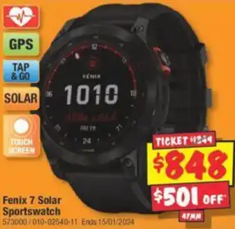 JB Hi-Fi Fenix 7 Solar Sportswatch offer