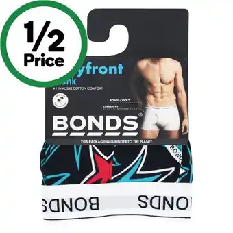 Woolworths Bonds men’s guyfront trunk pk 1 offer