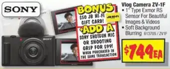 JB Hi-Fi Vlog Camera ZV-1F offer