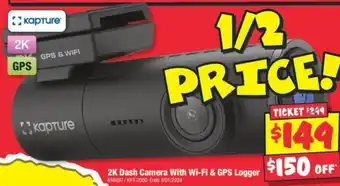 JB Hi-Fi 2K Dash Camera With Wi-Fi & GPS Logger offer