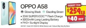 JB Hi-Fi OPPO A58 offer