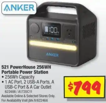 JB Hi-Fi 521 PowerHouse 256WH Portable Power Station offer