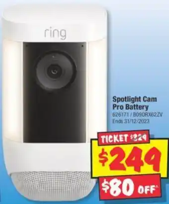JB Hi-Fi Spotlight Cam Pro Battery offer