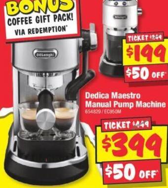 JB Hi-Fi Dedica Maestro Manual Pump Machine offer