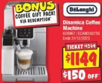 JB Hi-Fi Dinamica Coffee Machine offer